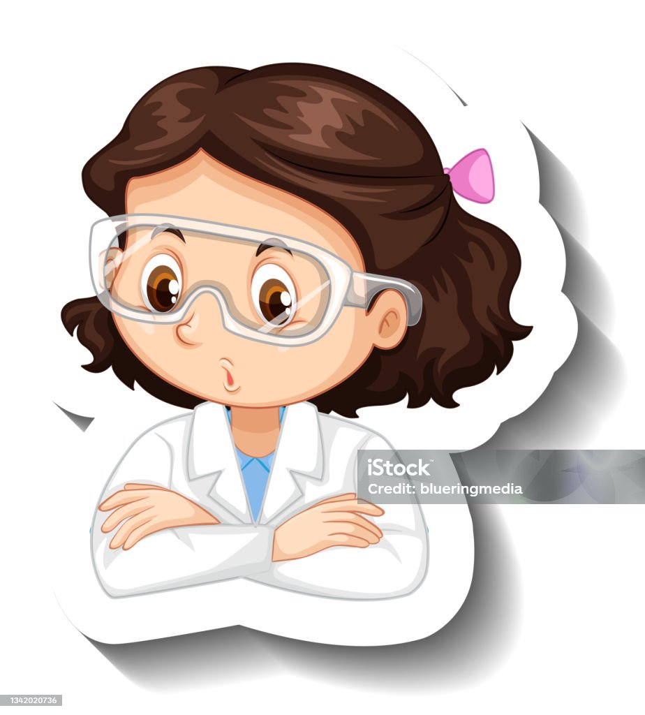 Ilustración de Retrato De Una Chica Con Vestido De Ciencia Pegatina De Personaje De Dibujos Animados y más Vectores Libres de Derechos de Abrigo - iStock Ilustración de Retrato De Una Chica Con Vestido De Ciencia Pegatina De Personaje De Dibujos Animados y más Vectores Libres de Derechos de Abrigo - iStock