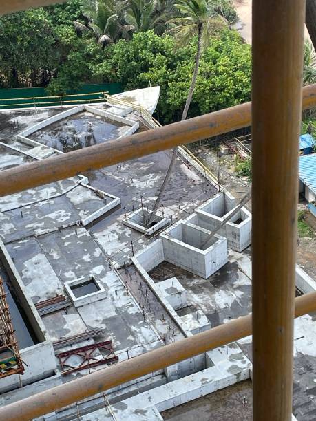 istock GI Scaffolding works in high rise building 1342025618