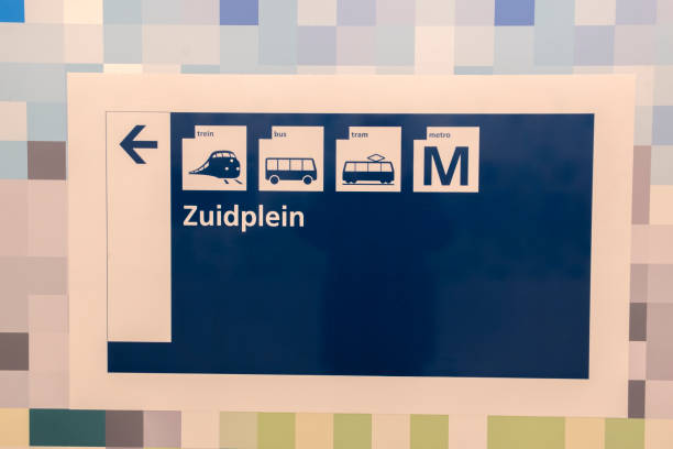 Directon Sign At The Train Station Zuid At Asmsterdam The Netherlands 11-12-2020