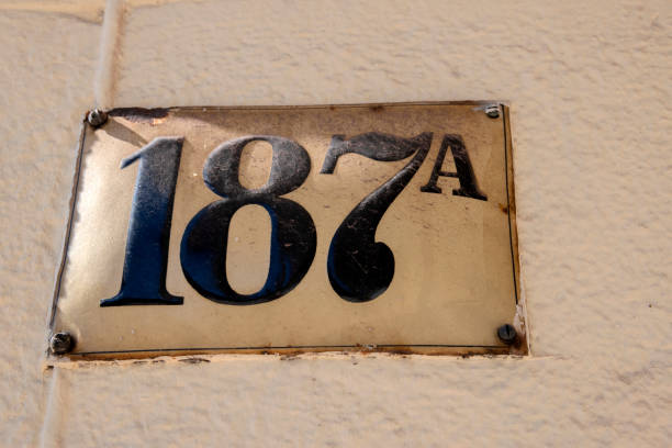 istock Old Rusty 187A Housenumber At Amsterdam The Netherlands 1342027609