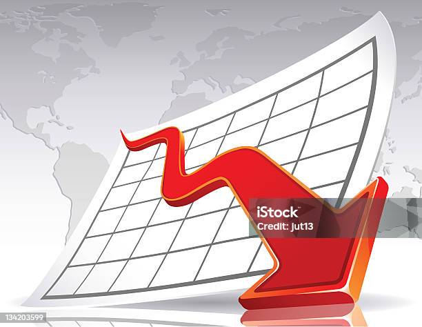 Vektorillustration Von Roten Pfeil Nach Unten Stock Vektor Art und mehr Bilder von Ausverkauf - Ausverkauf, Bankgeschäft, Bankrott