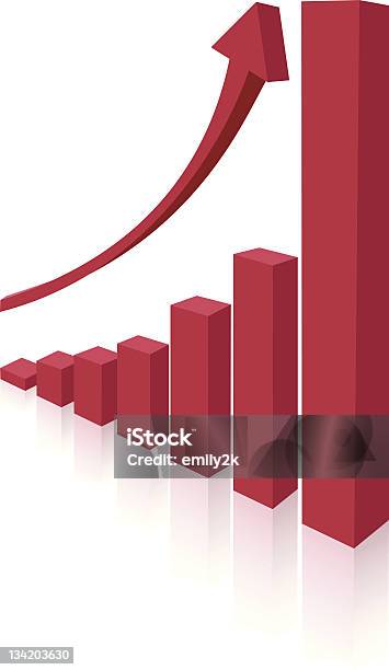 Red Column Stock Illustration - Download Image Now - Architectural Column, Business, Chart