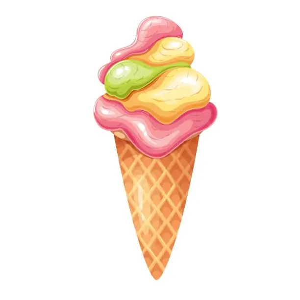 Vector illustration of Turkish ice cream Dondurma