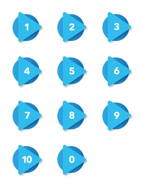 Vector illustration of Number icons