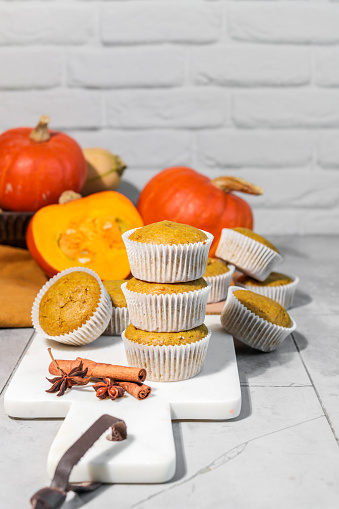 Pumpkin spice cupcakes for autumn thanks giving