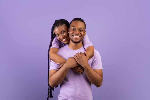 istock Happy woman hugging her boyfriend at studio 1342044091