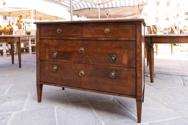 istock Chest drawer on flea market 1342056348