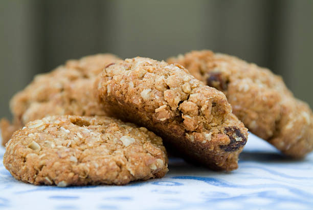 Homemade Oatmeal Cookies stock photo