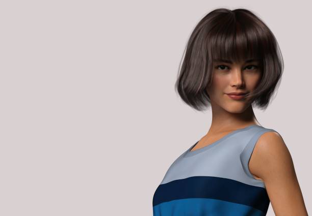 istock Woman posing. Person is not real. She is a 3D render thus no model release is needed. 1342061230