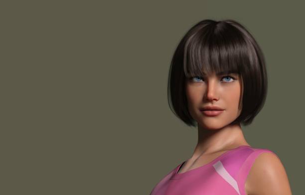 istock Woman posing. Person is not real. She is a 3D render thus no model release is needed. 1342061233