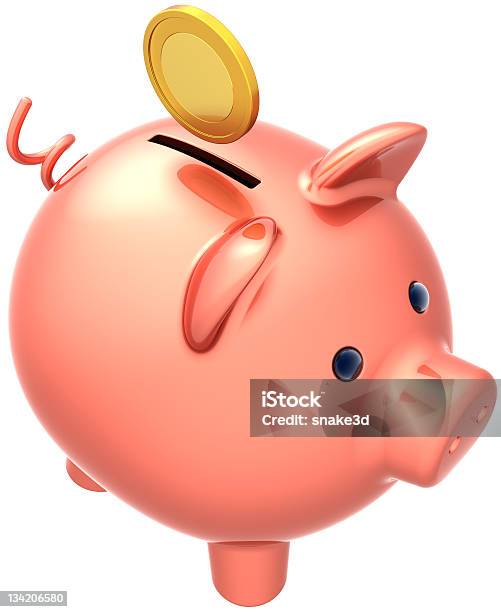 Foto de Piggy Bank Clássico Ícone e mais fotos de stock de Abundância - Abundância, Aposentadoria, Caixa de Doação