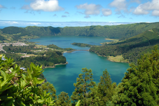 Lagoa das Sete Cidades (Seven Cities Lagoon), in Azores, Sao Miguel Islands, Portugal