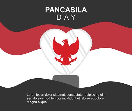 design about Pancasila day illustration