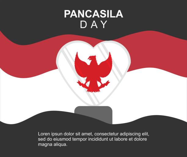 design about Pancasila day illustration design about Pancasila day illustration garuda pancasila stock illustrations