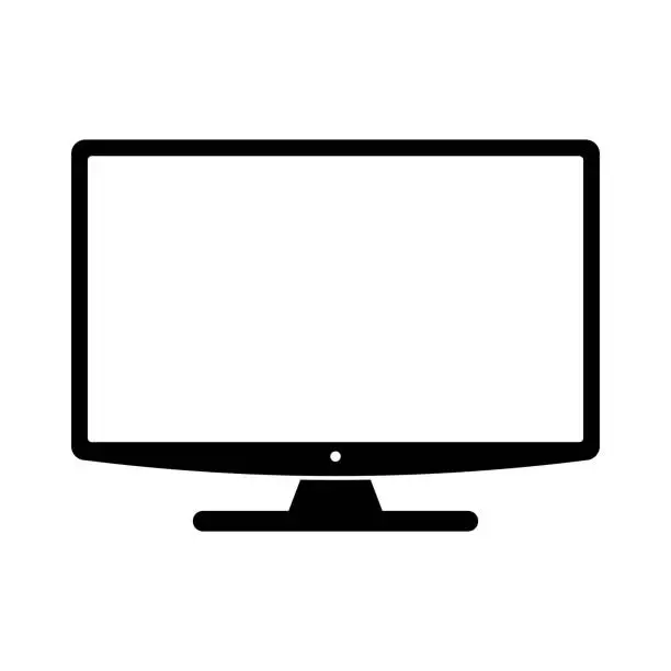 Vector illustration of Monitor icon, modern tv icon