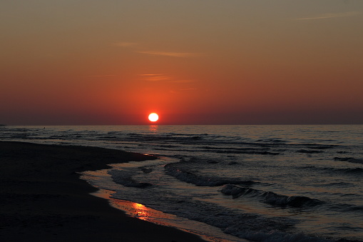 Sunset over the Baltic sea