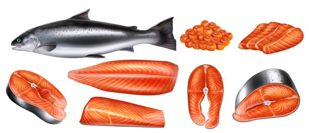 illustrazioni stock, clip art, cartoni animati e icone di tendenza di ð³ð3/4ñð3/4ð²°ñ ññð±ð3/4ð1/2ñðºð° - caviar salmon red gourmet