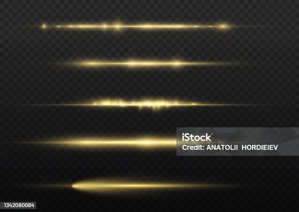 Yellow Flashline Background Horizontal Light Ray Flash Yellow Horizontal Line Stock Illustration ...