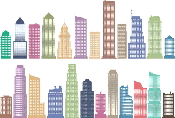 Vector illustration of Modern Buildings