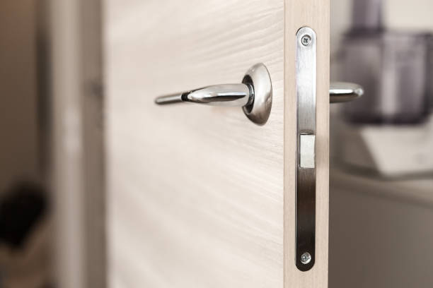 istock Closeup on door handle. Nobody 1342081094
