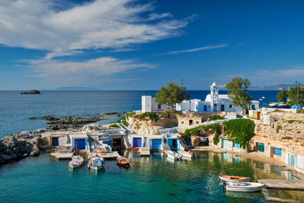 istock Mandrakia village in Milos island, Greece 1342085505