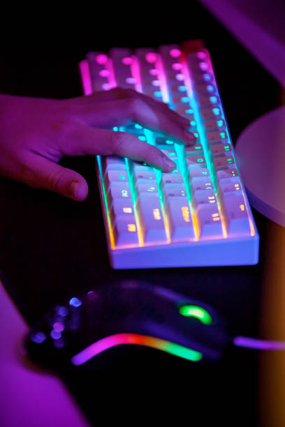 istock Esport RGB mouse and keyboard 1342086944