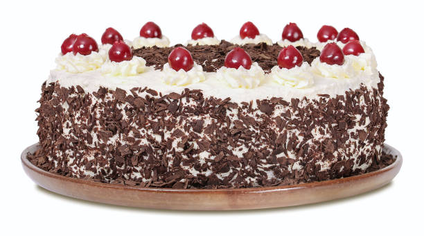 torta tradizionale della foresta nera dalla germania - dessert fruit torte red foto e immagini stock