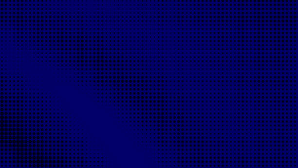 blue gradation halftone dots. dots on dark blue background. blurred circles on abstract background. abstract background for poster, banner, template.