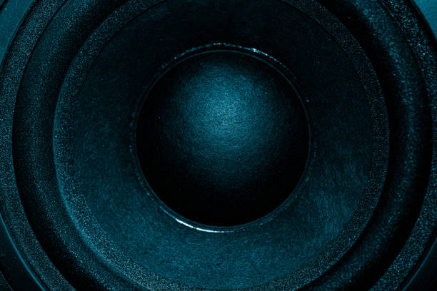 istock Closeup of black Subwoofer speaker 1342088893