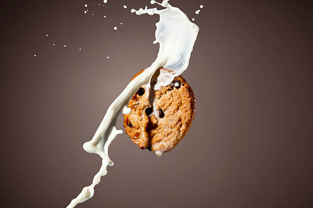 istock Cookie with a Splash of milk 134208991