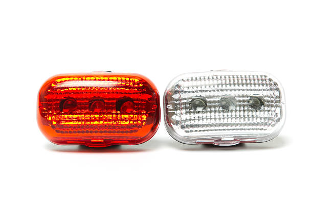 Bicycle safety lights stock photo