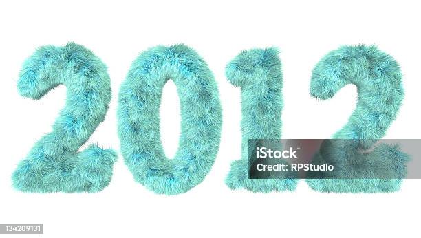 Data De 2012 Escrito Com Selvagem Cabelo Azul Turquesa - Fotografias de stock e mais imagens de 2012