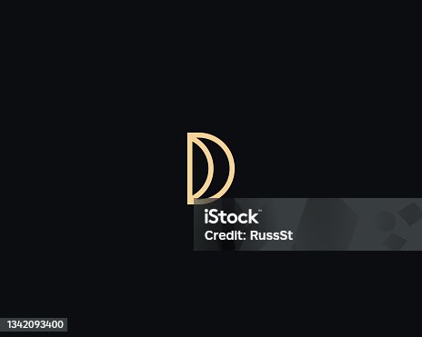 istock Letter D Logo Design. Monogram D Letter Emblem. 1342093400