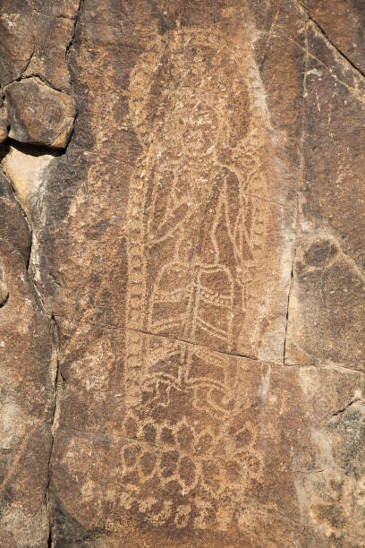 istock Buddhist rock carvings on a rock 1342096821