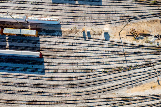 istock Aerial View of Rail Classification Yard, The MacMillan Yard, Maple, Vaughan, Canada 1342099672