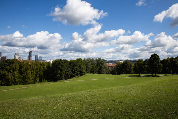 istock View from Tauras hill on Vilnius in summer, cloudy sky 1342100939