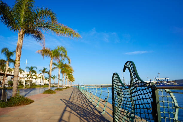 Gandia port promenade Mediterranean Valencia