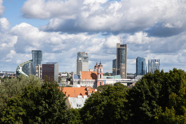 istock View from Tauras hill on Vilnius in summer, cloudy sky 1342101067