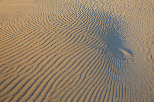 Sand waves texture in a Mediterranean beach at Spain