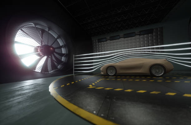 istock Aerodynamic Tunnel Prototype Sports Car Concept 1342105838
