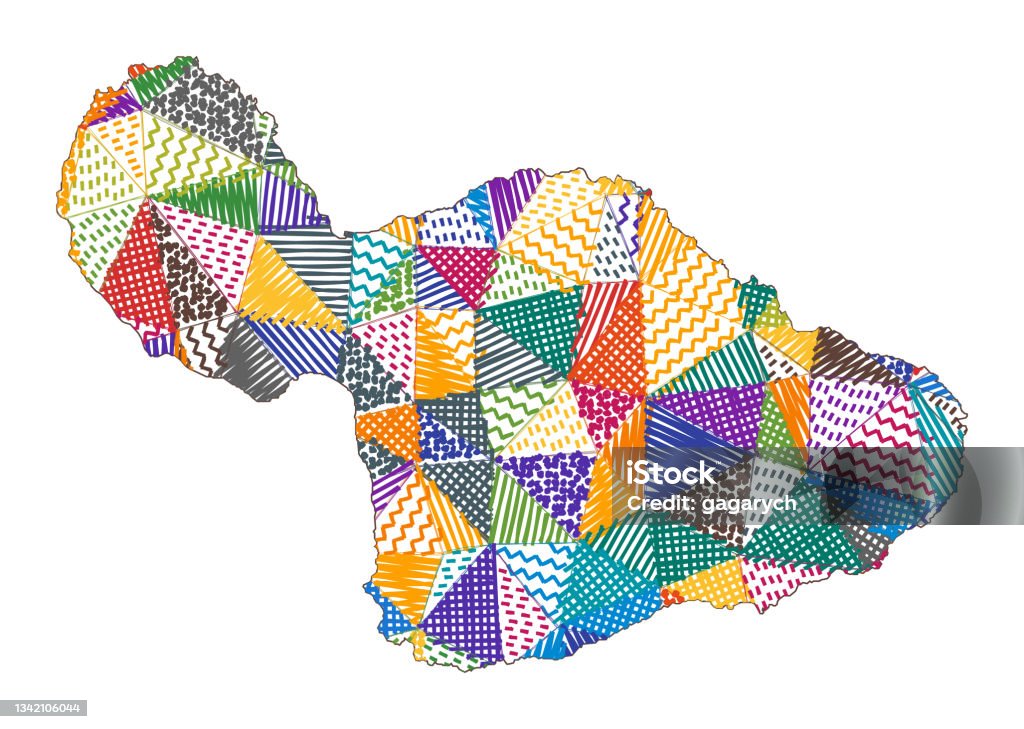 Maui Map Vector Kid Style Map Of Maui Stock Illustration - Download Image Now - Maui ...