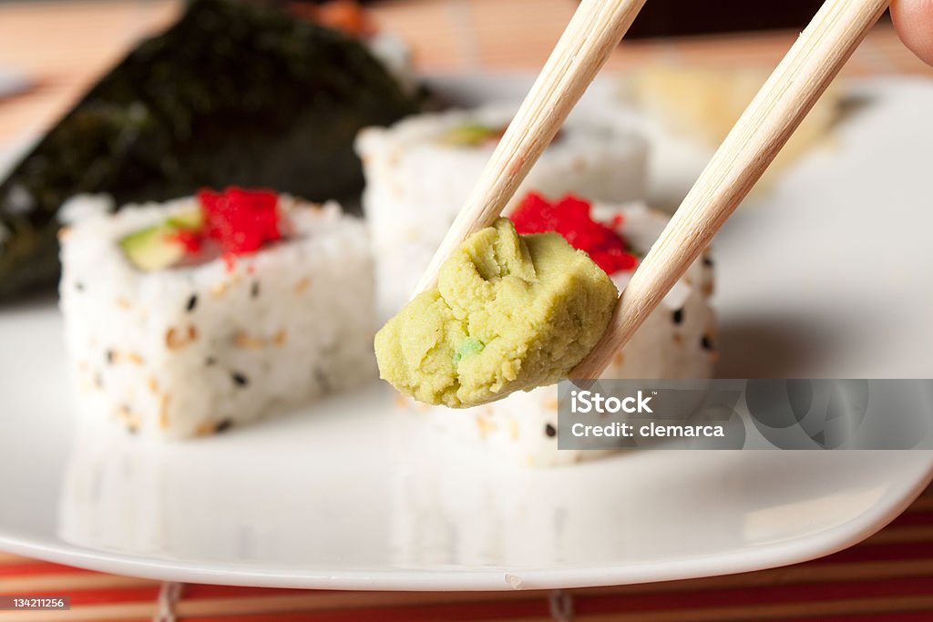 Cozinha japonesa-Wasabi - Foto de stock de Abacate royalty-free