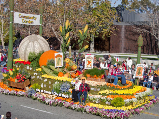 marcha tournament of roses 2010, duarte flutuante - flower parade imagens e fotografias de stock