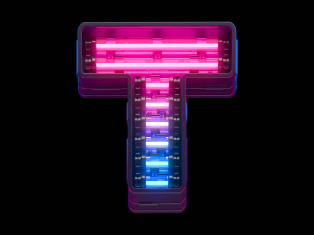 istock Ultraviolet neon signboard font. 1342117790