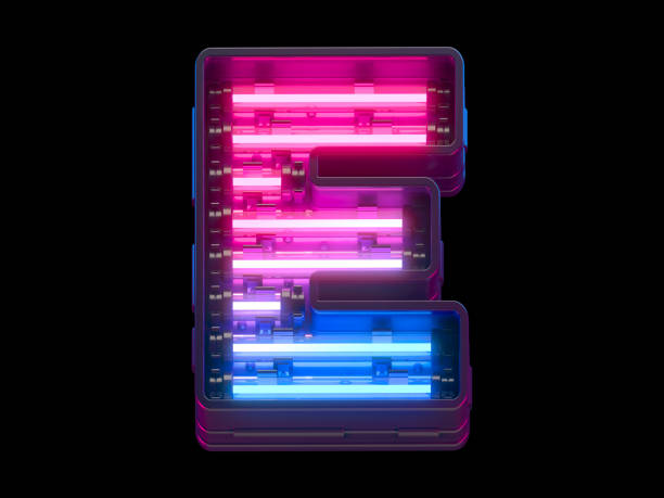 istock Ultraviolet neon signboard font. 1342118624