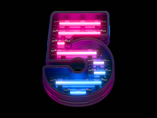 istock Ultraviolet neon signboard font. 1342119175