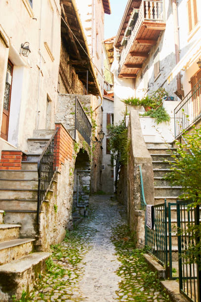 istock Cobblestone alleyway in Lake como 1342121639