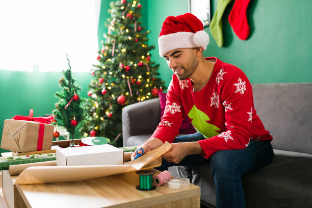 istock Preparing and gift wrapping at home 1342125779