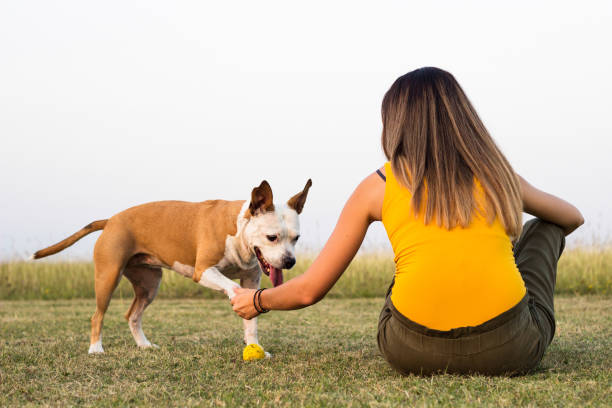 istock Woman enjoying time with her Dog 1342127197