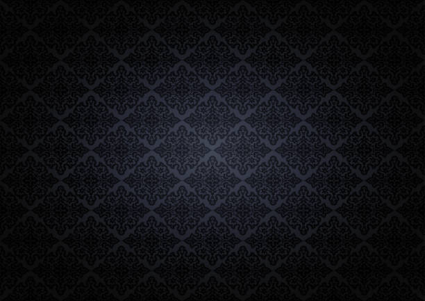 Oriental vintage background with Indo-Persian ornaments. Royal, luxurious wallpaper in black color Oriental vintage background with Indo-Persian ornaments. Royal, luxurious wallpaper in black color. Background for cover, postcard, ad, leaflet, label, poster, banner and invitations thai decor stock illustrations